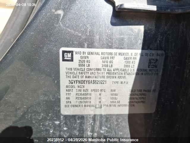 Продаж на аукціоні авто 2010 Cadillac Srx V6, vin: 3GYFNDEY6AS629221, номер лоту: 20238912