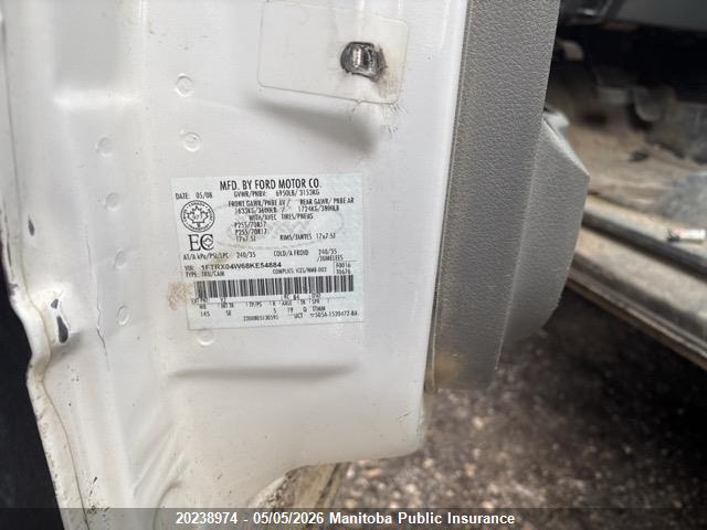 Aukcja sprzedaży 2008 Ford F150 Stx Supercab, vin: 1FTRX04W68KE54884, numer aukcji: 20238974