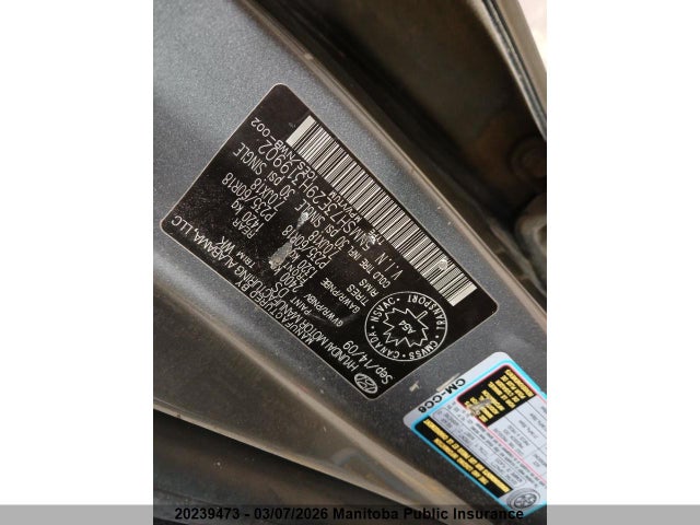 Aukcja sprzedaży 2009 Hyundai Santa Fe Gls, vin: 5NMSH73E29H319902, numer aukcji: 20239473