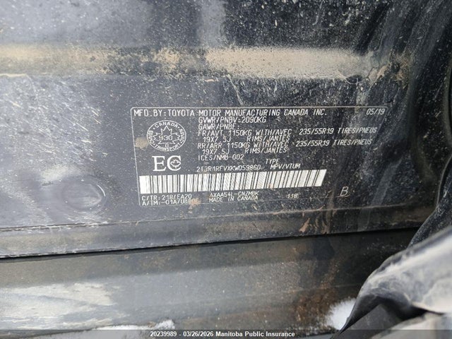 2T3R1RFVXKW059860 Toyota Rav4 Xle