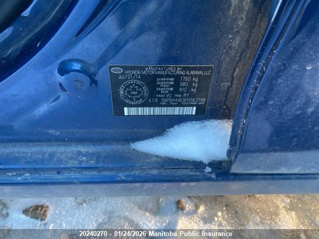 5NPDH4AE9FH563748 Hyundai ELANTRA GL