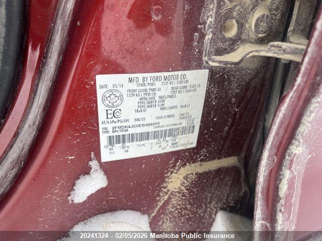 Ford EDGE SEL 2014 2FMDK4JC0EBA66559 Image 9