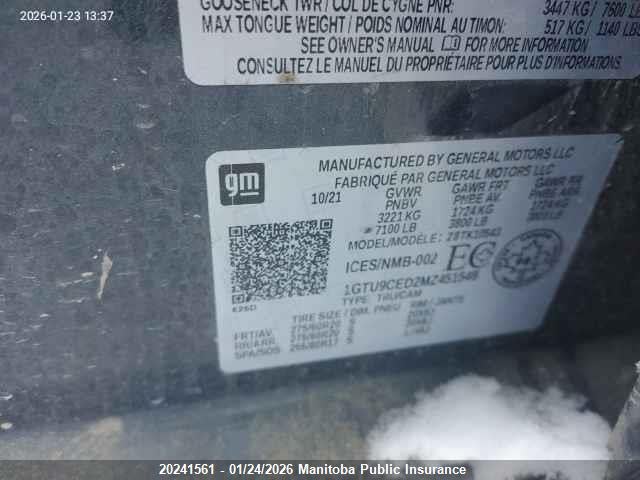 1GTU9CED2MZ451548 GMC Sierra 1500 Elevation Crew Cab