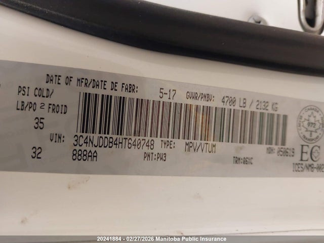 3C4NJDDB4HT640748 Jeep Compass High Altitude