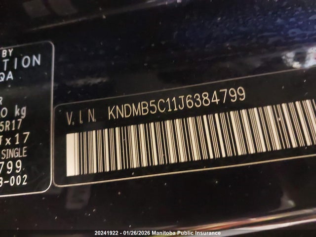 KNDMB5C11J6384799 KIA SEDONA LX