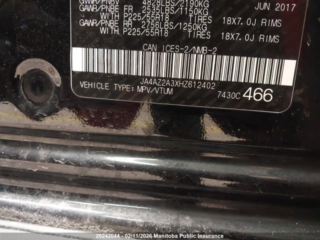 Mitsubishi Outlander Es 2017 JA4AZ2A3XHZ612402 Image 9