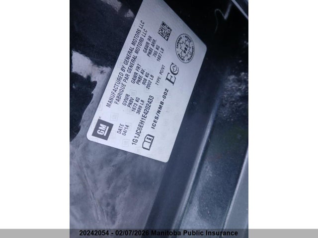 1G1JC6EH1E4202433 Chevrolet SONIC LT