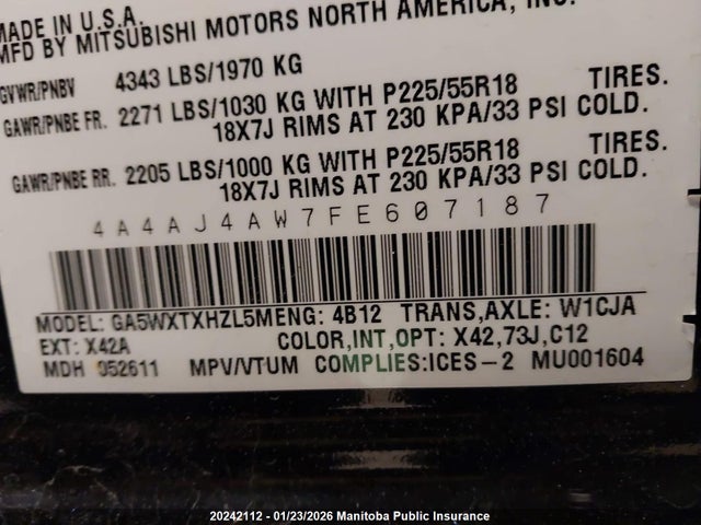 Mitsubishi Rvr Gt 2015 4A4AJ4AW7FE607187 Image 11