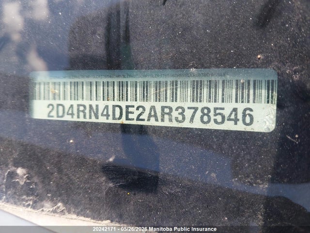 2010 Dodge Grand Caravan Se მანქანა იყიდება აუქციონზე, vin: 2D4RN4DE2AR378546, აუქციონის ნომერი: 20242171