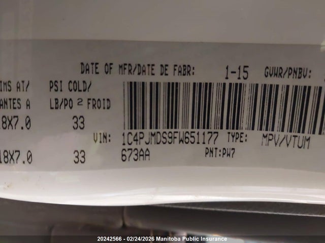Jeep Cherokee Limited 2015 1C4PJMDS9FW651177 Image 9