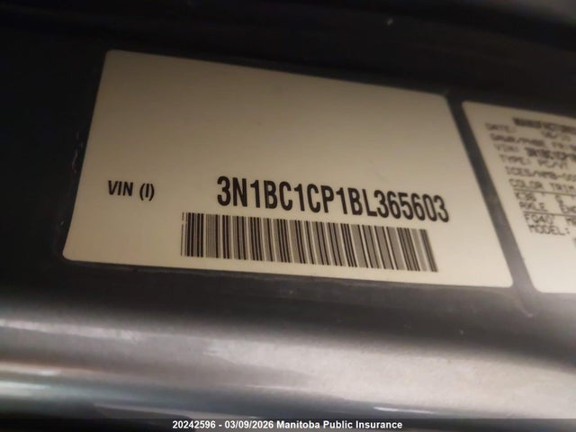 Продаж на аукціоні авто 2011 Nissan Versa 1.8 S, vin: 3N1BC1CP1BL365603, номер лоту: 20242596