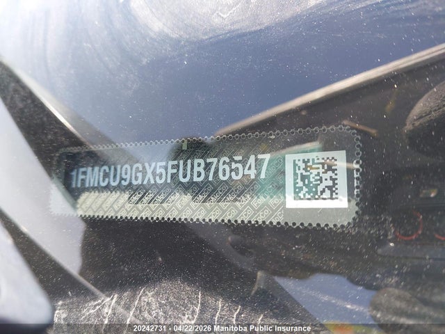 1FMCU9GX5FUB76547 Ford ESCAPE SE