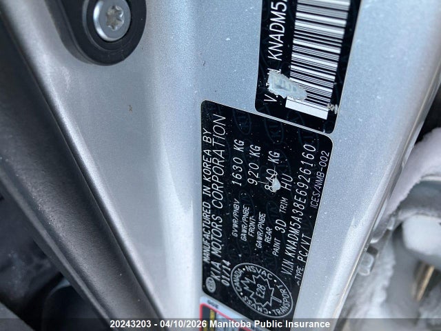 Продаж на аукціоні авто 2014 Kia Rio 5 Lx, vin: KNADM5A38E6926160, номер лоту: 20243203