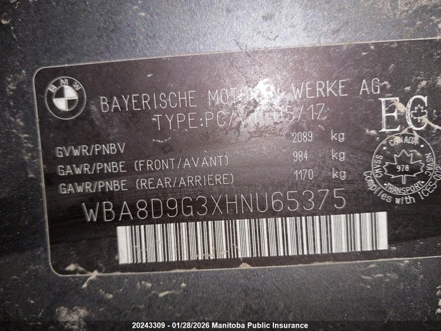 WBA8D9G3XHNU65375 BMW 330i Xdrive