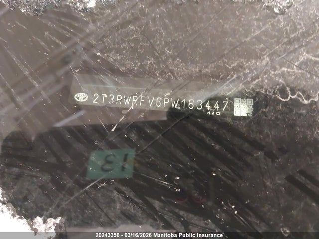 2T3RWRFV6PW163447 Toyota Rav4 Xle Hybrid