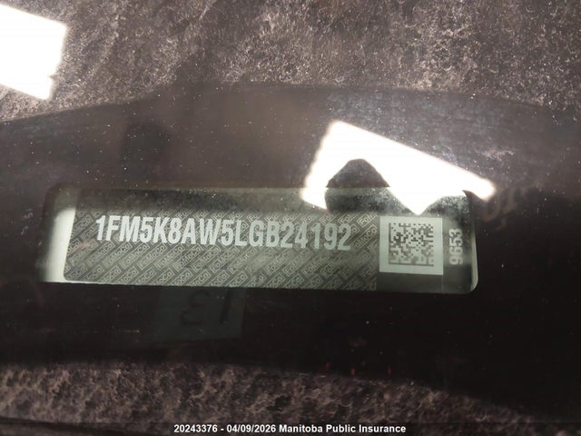 1FM5K8AW5LGB24192 Ford Explorer Limited Hybrid Police