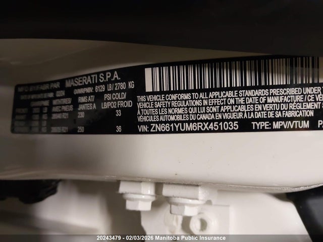 ZN661YUM6RX451035 Maserati Levante Modena Ultima V6