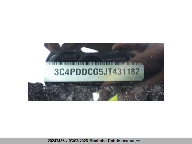 3C4PDDCG5JT431182 Dodge Journey Sxt