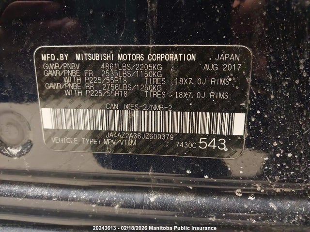 Mitsubishi Outlander Es 2018 JA4AZ2A36JZ600379 Image 9