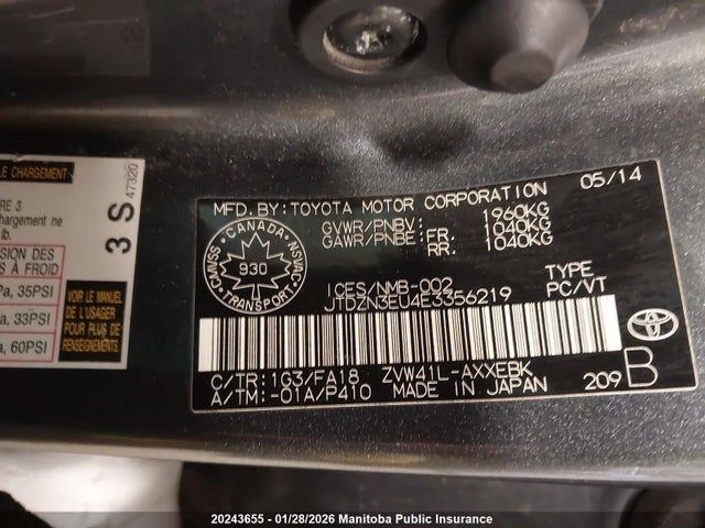 Toyota PRIUS V 2014 JTDZN3EU4E3356219 Image 9