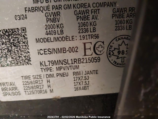 Chevrolet Trailblazer Ls Turbo 2024 KL79MNSL1RB215059 Image 9
