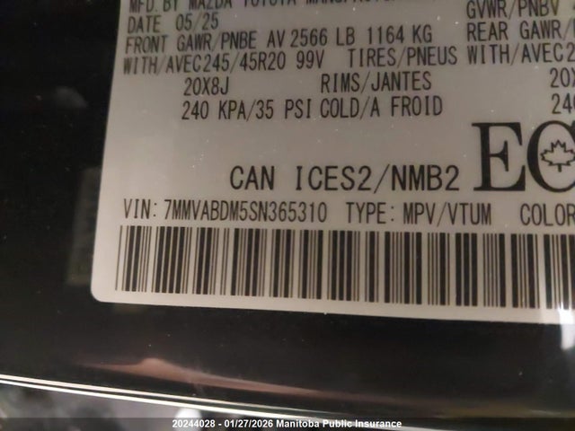 7MMVABDM5SN365310 Mazda Cx-50 Gt