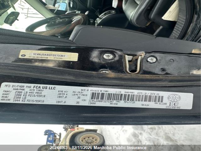 Jeep Compass North 2015 1C4NJDAB8FD272307 Image 9