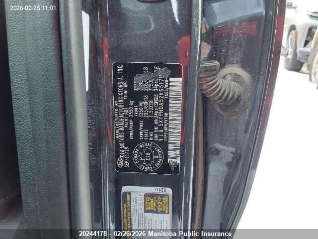 5XYPHDA52KG517967 KIA Sorento Ex V6