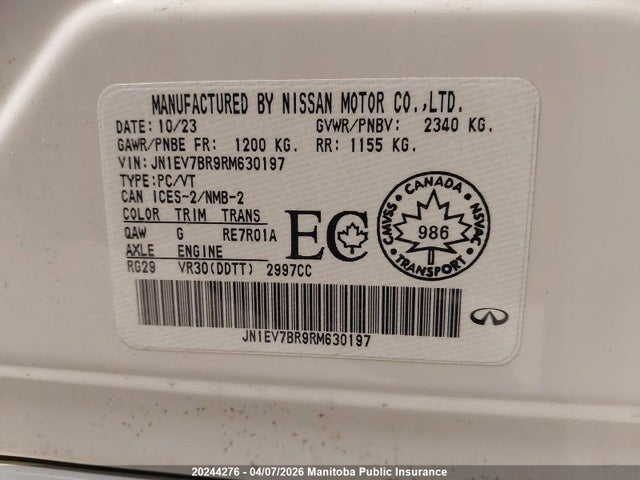 Продажа на аукционе авто 2024 Infiniti Q50 Luxe 3.0t, vin: JN1EV7BR9RM630197, номер лота: 20244276