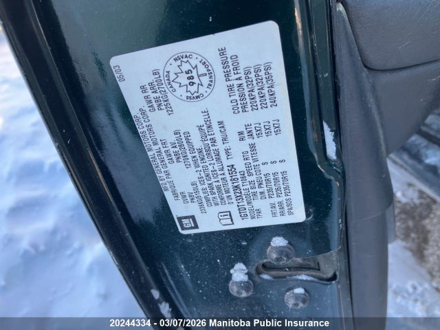 Aukcja sprzedaży 2003 Gmc Sonoma Crew Cab, vin: 1GTDT13X23K181554, numer aukcji: 20244334