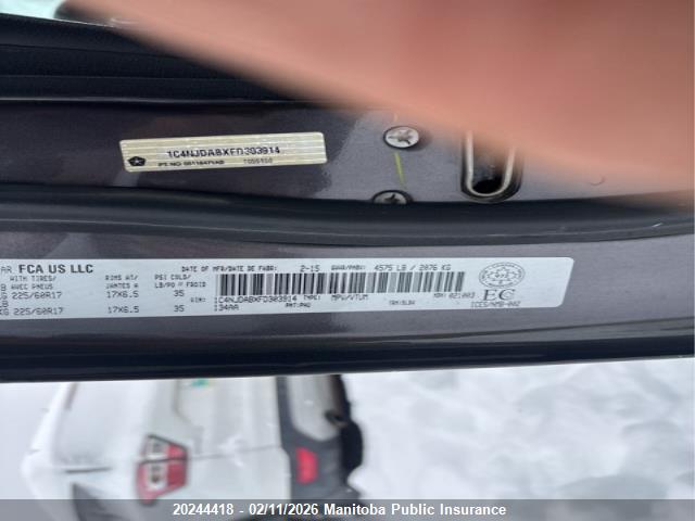 Jeep Compass North 2015 1C4NJDABXFD303914 Image 9