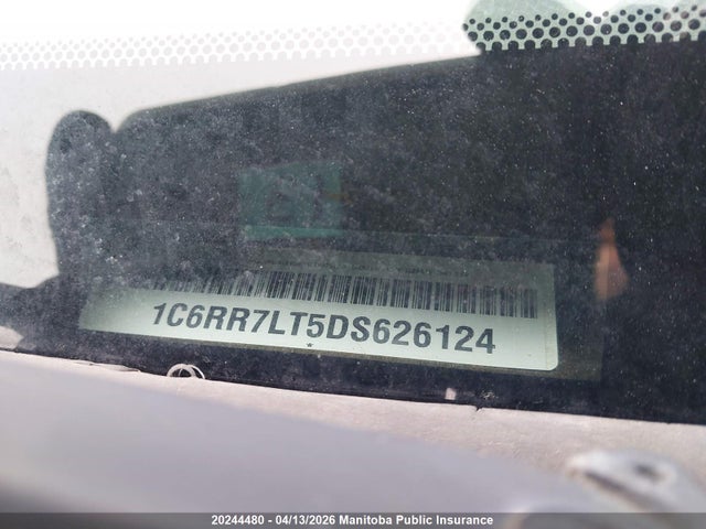 20244480 :رقم المزاد ، 1C6RR7LT5DS626124 vin ، 2013 Dodge Ram 1500 Slt Crew Cab مزاد بيع