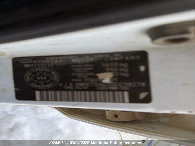 KMHCT5AE2GU238278 Hyundai ACCENT GL