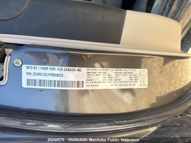 2C4RC1ZG1PR558573 Chrysler Grand Caravan Sxt