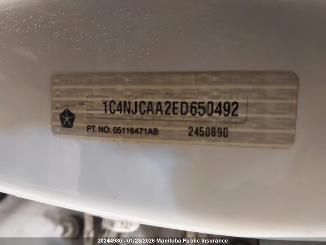 Jeep Compass Sport 2014 1C4NJCAA2ED650492 Image 9