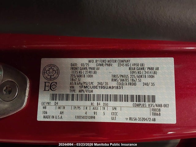 Ford Escape Phev 2025 1FMCU0E19SUA91831 Image 7