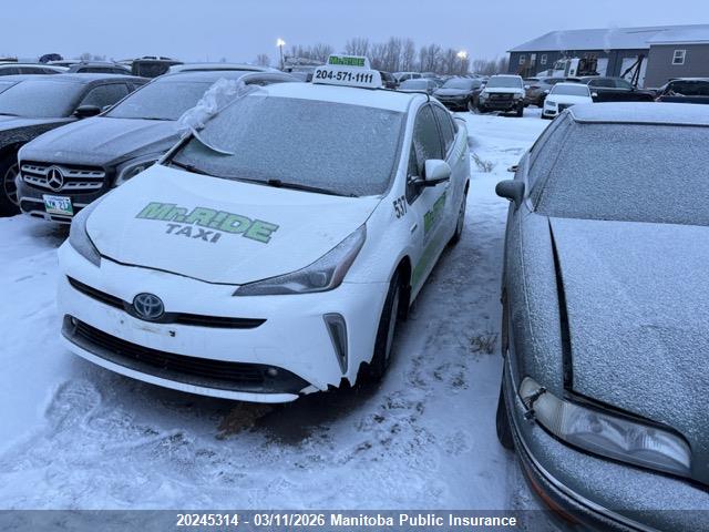 20245314 :رقم المزاد ، JTDL9RFU4L3019784 vin ، 2020 Toyota Prius Awd-e مزاد بيع