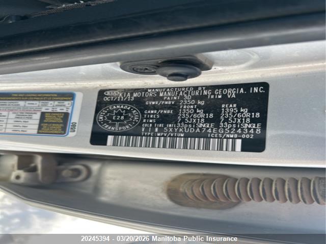 5XYKUDA74EG524348 KIA Sorento Ex V6