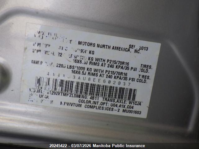 Aukcja sprzedaży 2014 Mitsubishi Rvr Se, vin: 4A4AJ3AU8EE602037, numer aukcji: 20245422