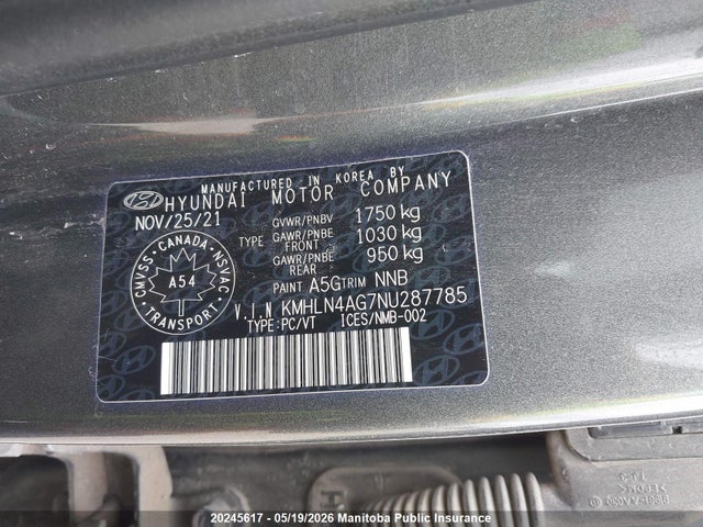 Aukcja sprzedaży 2022 Hyundai Elantra Ultimate, vin: KMHLN4AG7NU287785, numer aukcji: 20245617