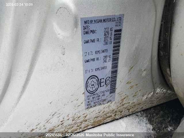 Nissan ROGUE S 2016 5N1AT2MV2GC770749 Image 9