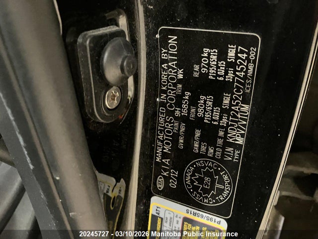 Продаж на аукціоні авто 2012 Kia Soul, vin: KNDJT2A52C7745247, номер лоту: 20245727
