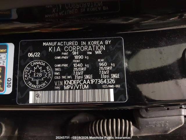 KNDEPCAA1P7364326 KIA Seltos Lx