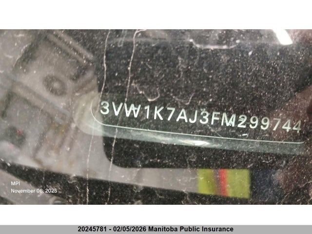 3VW1K7AJ3FM299744 Volkswagen Jetta 2.0