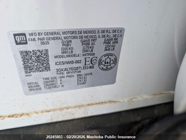 3GKALYEG8TL151468 GMC Terrain At4 At4