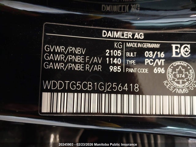 WDDTG5CB1GJ256418 Mercedes Benz Gla45