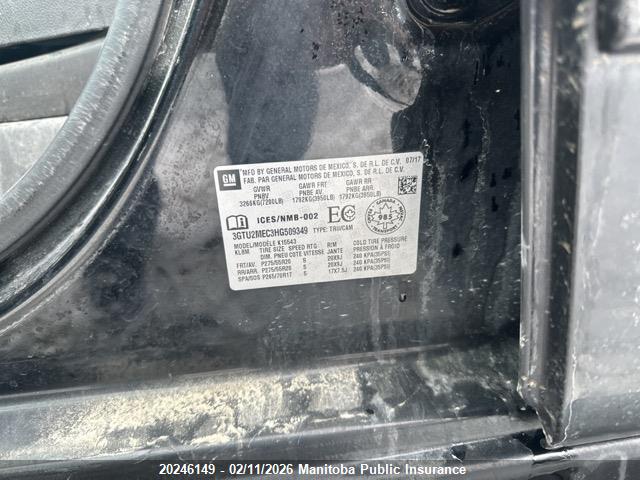 3GTU2MEC3HG509349 GMC Sierra 1500 Sle Crew Cab