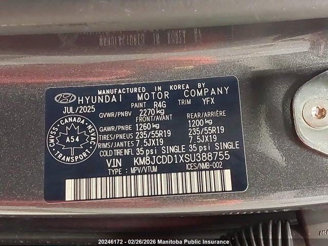 KM8JCDD1XSU388755 Hyundai Tucson Ultimate Hev