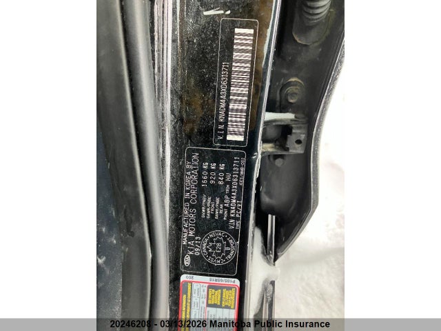 Aukcja sprzedaży 2013 Kia Rio Ex, vin: KNADM4A3XD6313711, numer aukcji: 20246208