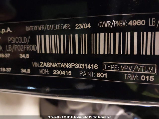 ZASNATAN3P3031416 Alfa Romeo Tonale Sprint